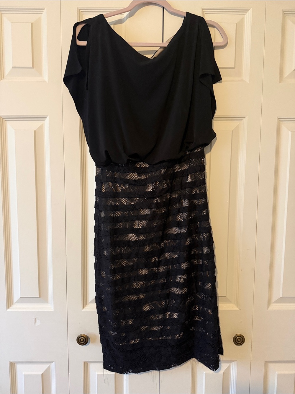 Black Lace Midi Dress - Women Dresses Midi